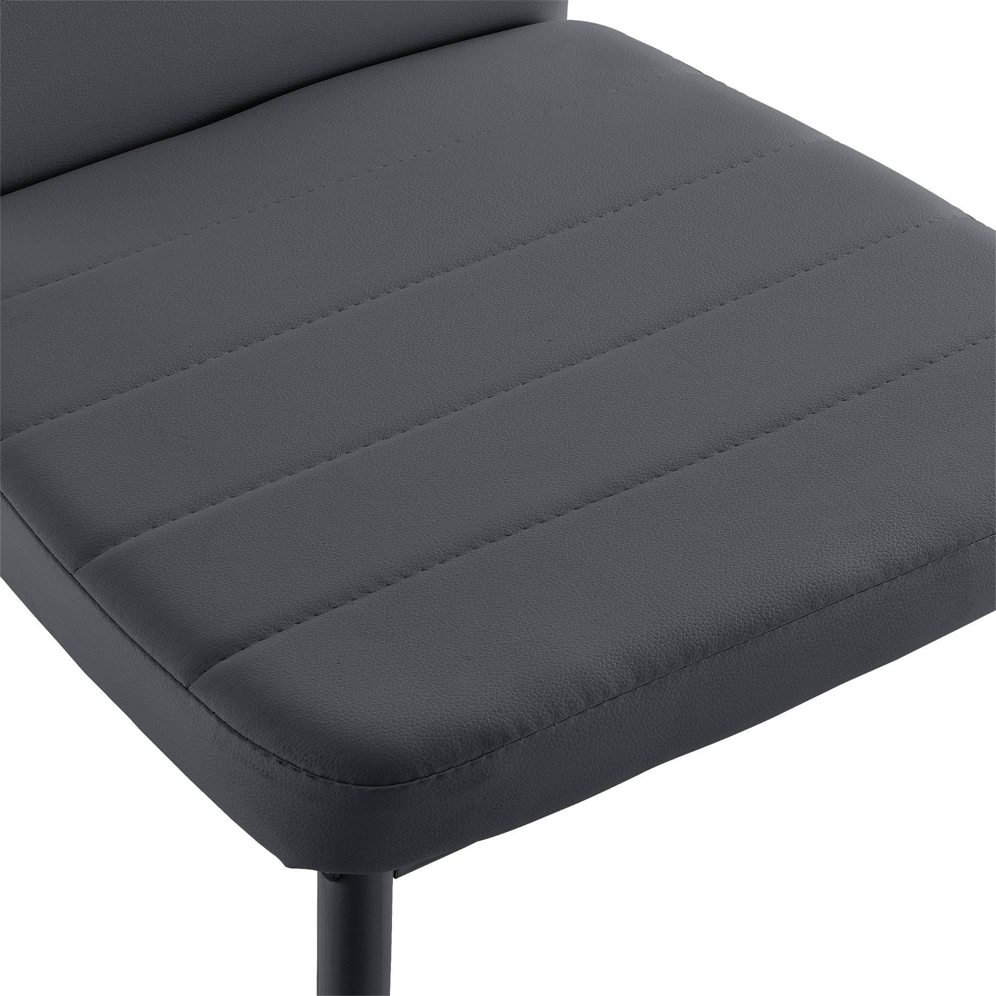 Set di 2 Sedie da Sala Pranzo Rivestimento in Similpelle Grigio [en.casa]