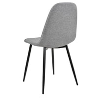 [en.casa] Sedia sala da pranzo in un set di 2 - 86 x 46cm - grigio