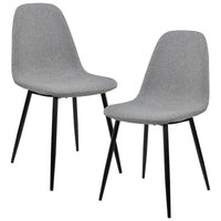 [en.casa] Sedia sala da pranzo in un set di 2 - 86 x 46cm - grigio