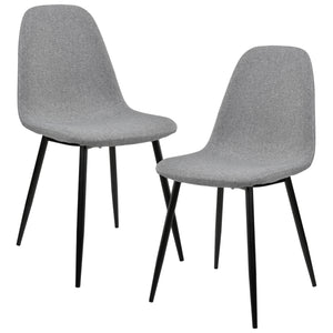 [en.casa] Sedia sala da pranzo in un set di 2 - 86 x 46cm - grigio