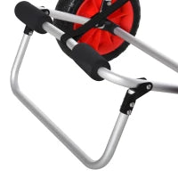 Carrellino da Spiaggia Pieghevole per Kayak e Canoa con Paraurti, in Alluminio e NBR, 70x40x42 cm