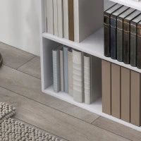 Libreria scaffale portaoggetti con 2 scomparti e scaffale regolabile, 60 x 24 x 63 cm, bianco