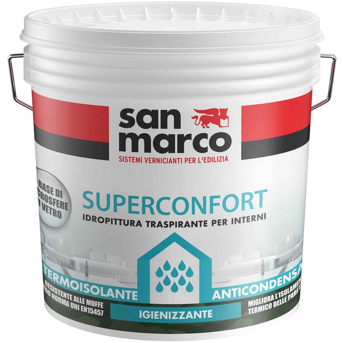 Superconfort Pittura Per Interni Anticondensa Termoisolante Traspirante Antimuffa, Bianco - Lt. 10