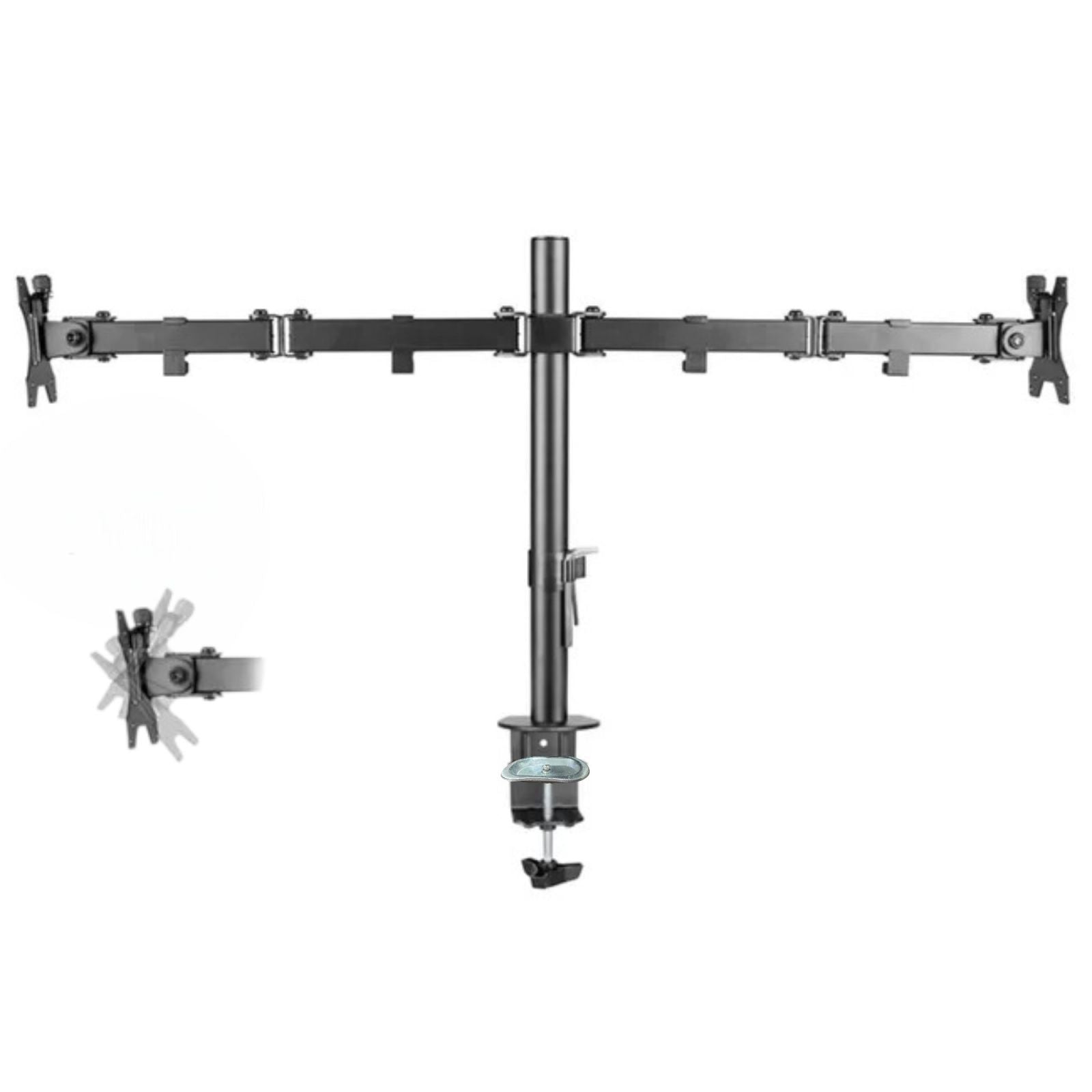Supporto Doppio Monitor con Braccio Regolabile VESA 15–27" | Bracci Regolabili 9 kg ±90° - 2318507