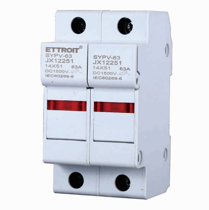 Supporto per fusibili cilindrici Base RT18-63 2P DIN 14 x 51mm AC/DC