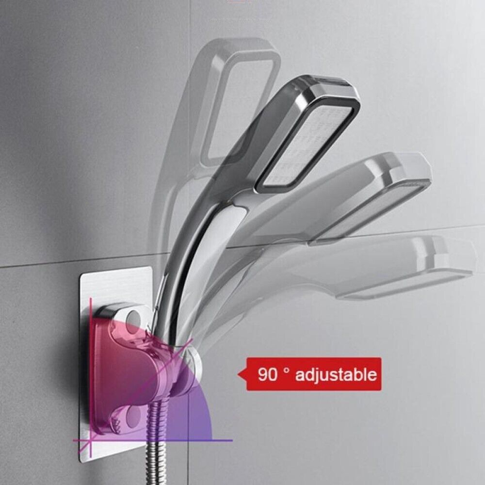 Supporto per soffione doccia da parete ABS cromato Adesivo Art. 79358