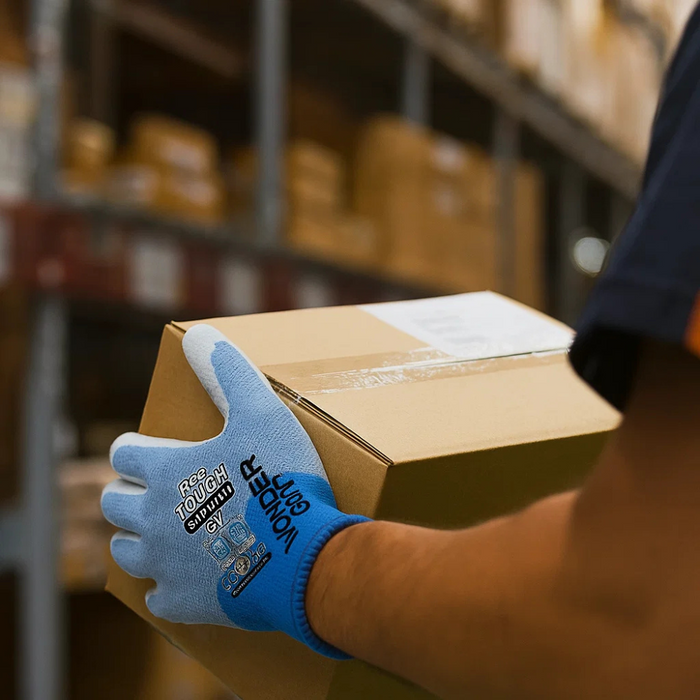 Guanti lavoro bee-tough ultraleggeri bianco celeste resistenza calore wondergrip *** misura 2 extralarge - xxl, confe...