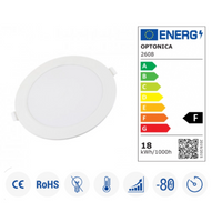 Optonica mini pannello led rotondo sottile retroilluminati bianco 6000k *** potenza 18w, confezione 1