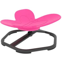 Sedia Girevole Sensoriale per Bambini, Forma a Farfalla, promuove Equilibrio e Coordinazione, Plastica, Metallo, Rosa