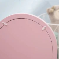 Tavolo per Trucco per Bambine 3-6 Anni con Sgabello, Cassetti e Specchio Coordinato in Acrilico, Rosa