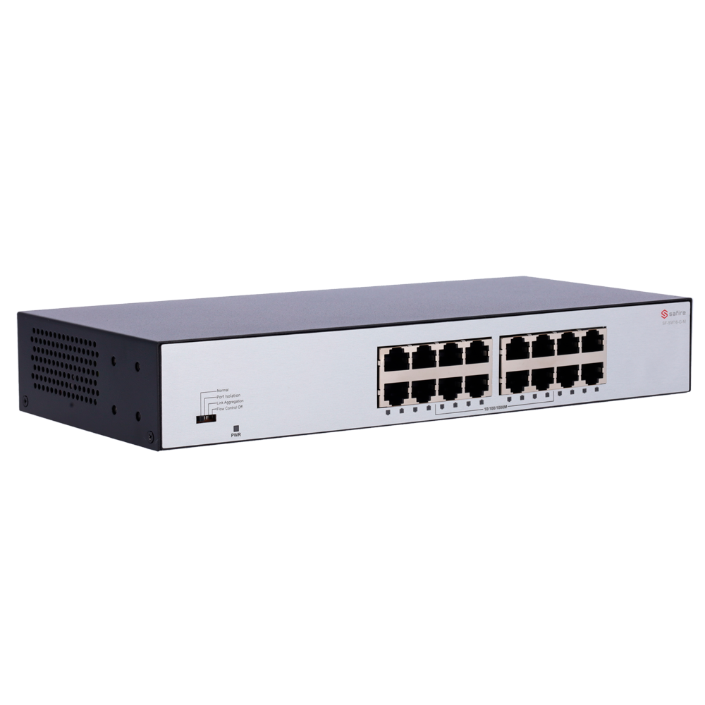 Switch 16 porte Gigabit Safire 10/100/1000 Mbps Plug & Play
