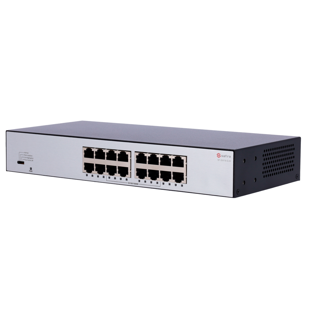 Switch 16 porte Gigabit Safire 10/100/1000 Mbps Plug & Play