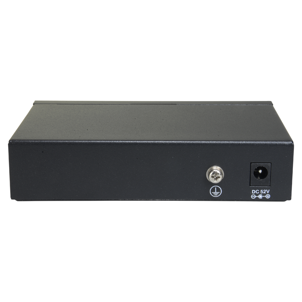 Switch PoE 4 porte PoE + 2 Uplink RJ45 Velocità fino a 1000 Mbps su tutte le porte<br />Fino 60W in totale per tutte le porte