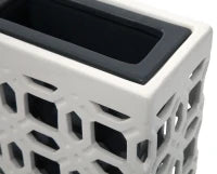 Vaso Ceramica Arabesque Square Picc. Cm 20X11.5X22.5