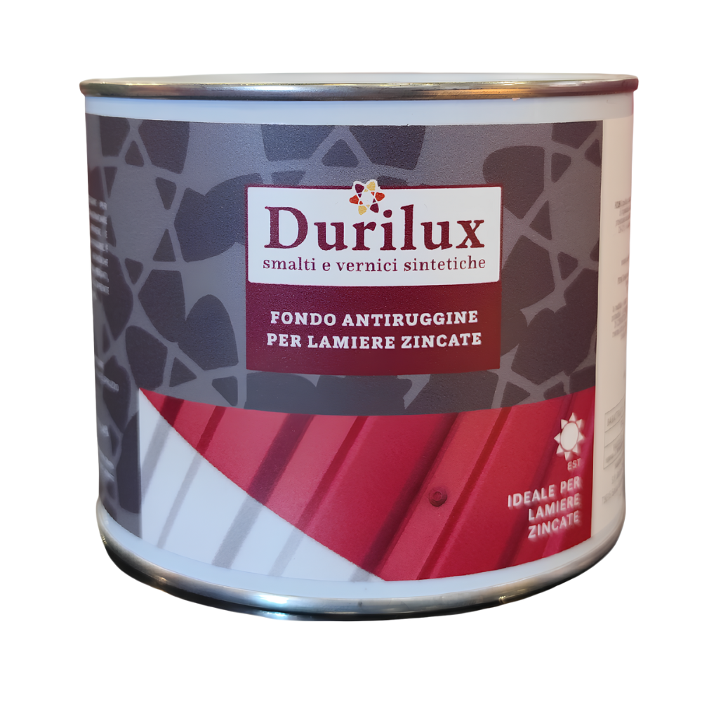 Durizinc fondo ancorante antiruggine lamiere zincate natura alchidica diluibile *** formato 500 ml, confezione 1