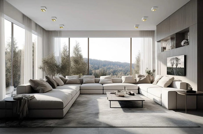 SYME lampada da Soffitto 1 Luce attacco GX53 Quadrata ottone in gesso e alluminio l.11cm