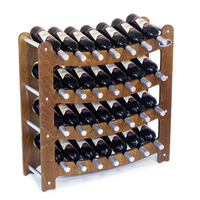 CANTINETTA - SOVRAPPONIBILE- IN LEGNO PORTA BOTTIGLIE VINO MODELLO SYRAH 28 BOTTIGLIE FINITURA NOCE L.75 x P.25 x H.75 100% FABBRICATO IN ITALIA