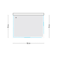 Ogomondo box cabina doccia corner 3 lati cristallo temprato trasparente 70x90x70