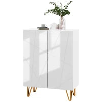 Scarpiera Moderna per 15-20 Paia di Scarpe, Ripiani Regolabili e Chiusura Ammortizzata, 72x31.5x95 cm, Bianco
