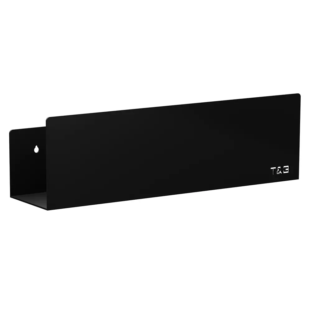 Mensola da bagno in alluminio Nero opaco, dimensioni 40 cm | Alta