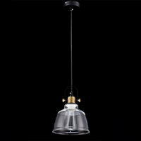 Lampada A Sospensione Moderno Irving 1 Luce E27 40W Metallo Nero Ip20