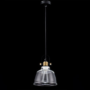 Lampada A Sospensione Moderno Irving 1 Luce E27 40W Metallo Nero Ip20