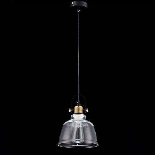 Lampada A Sospensione Moderno Irving 1 Luce E27 40W Metallo Nero Ip20