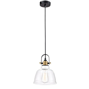 Lampada A Sospensione Moderno Irving 1 Luce E27 40W Metallo Nero Ip20