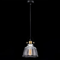 Lampada A Sospensione Moderno Irving 1 Luce E27 40W Metallo Nero Ip20