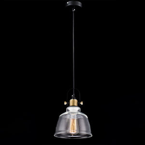 Lampada A Sospensione Moderno Irving 1 Luce E27 40W Metallo Nero Ip20