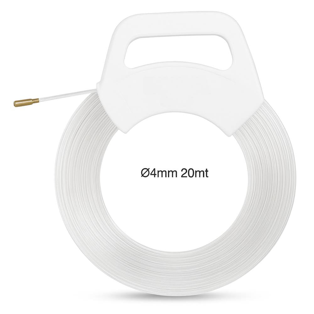 Ecova 31255 sonda tiracavo nylon flessibile 20mt per impianti elettrici