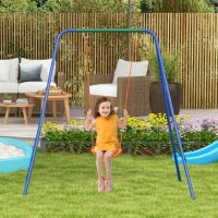 Altalena da Giardino 2 in 1 per Neonati e Bambini da 6 Mesi a 8 Anni, Arancione e Blu