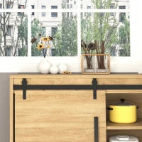 Kit per Porta Scorrevole in Legno con Binario 200cm e Portata 20kg, Nero