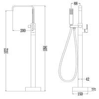 Gruppo vasca 006 rubinetto incasso pavimento vasche free standing ottone