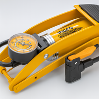 Pompa pedale professionale manometro tubo acciaio bici moto auto 55x120mm