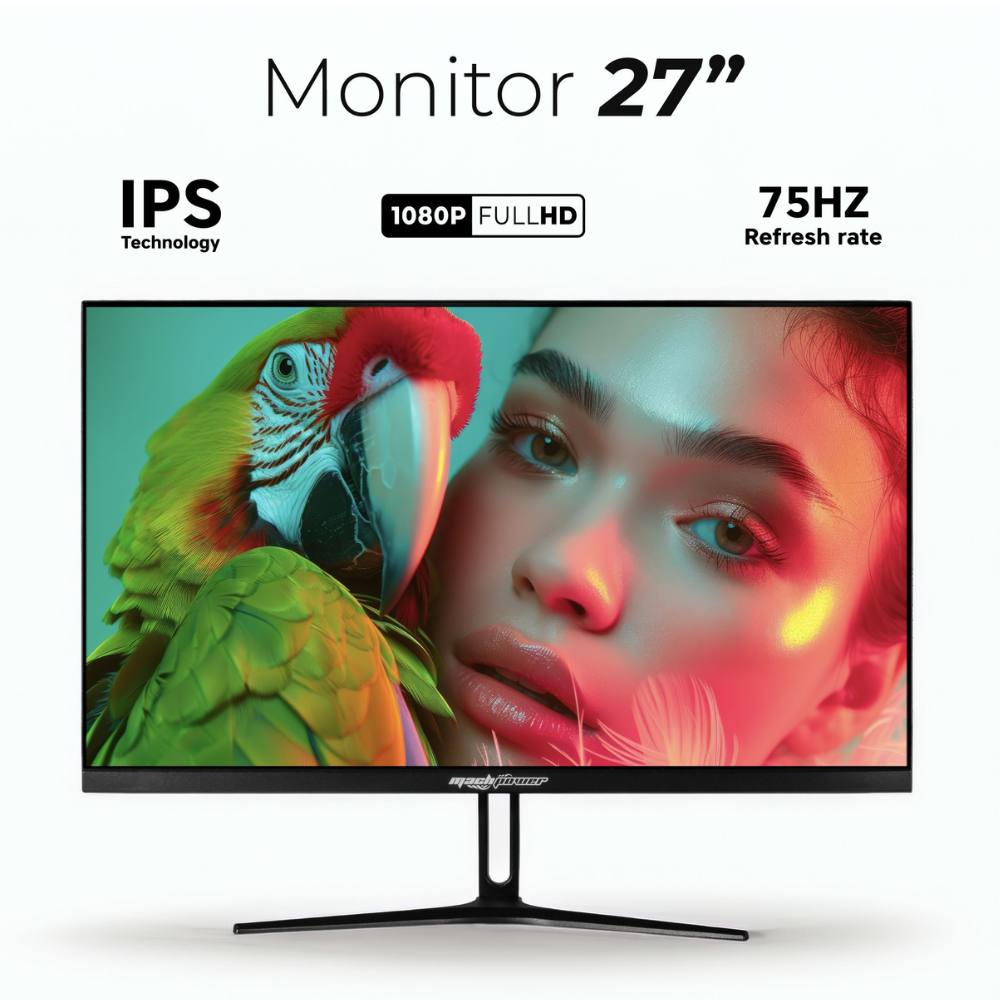 Monitor led 27 pollici ips full hd mach power eb-fm27mips