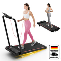 Tapis roulant, inclinazione del 7%, tapis roulant elettrico pieghevole RATTANTREE3 in 1, 2,5 CV, 8 km/h, telecomando, compatto e portatile