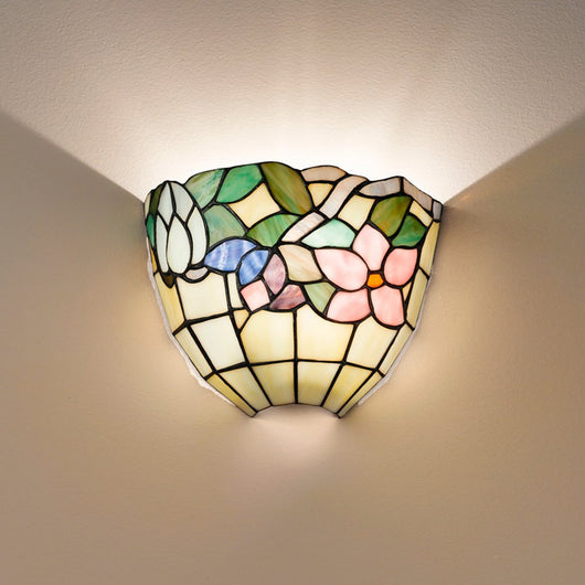 Applique Tiffany Vetro Multicolor Scuro 1 Luce E27