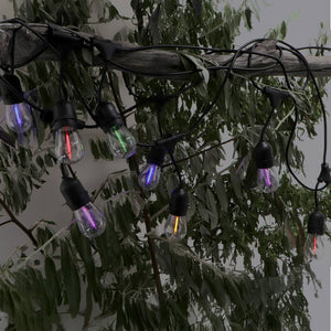 Ledme ghirlanda led solare 3w con 10 lampadine e27 da esterno ip65 rgb