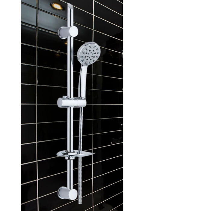 Saliscendi per doccia salvaforo h.72 cm modello drilux con soffione 5 regolazioni