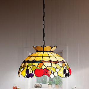 Sospensione Stile Tiffany Vetro Multicolor 1 Luce E27