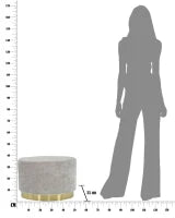 Puff Goldy Ovale Piccolo Grigio Cm 52X35X35