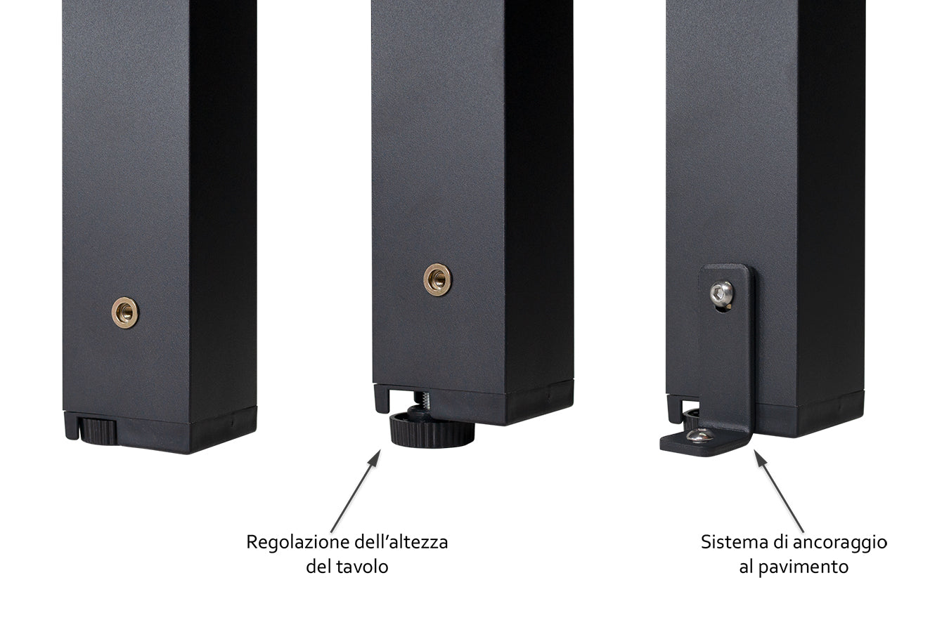 Tavolo da giardino allungabile grigio antracite 135/270 x 90 cm mod. Ares