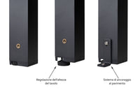 Tavolo da giardino allungabile grigio antracite 135/270 x 90 cm mod. Ares