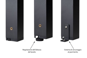 Tavolo da giardino allungabile grigio antracite 135/270 x 90 cm mod. Ares