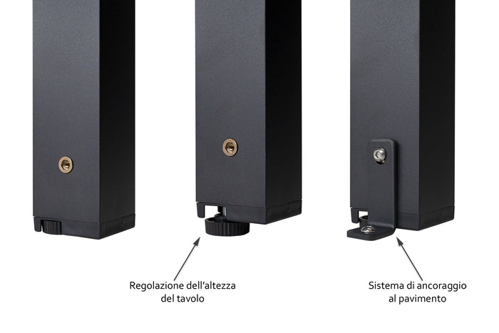 Tavolo da giardino allungabile grigio antracite 135/270 x 90 cm mod. Ares