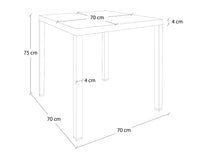 Tavolo da esterno 70×70 cm tavolo da giardino bianco – Alan