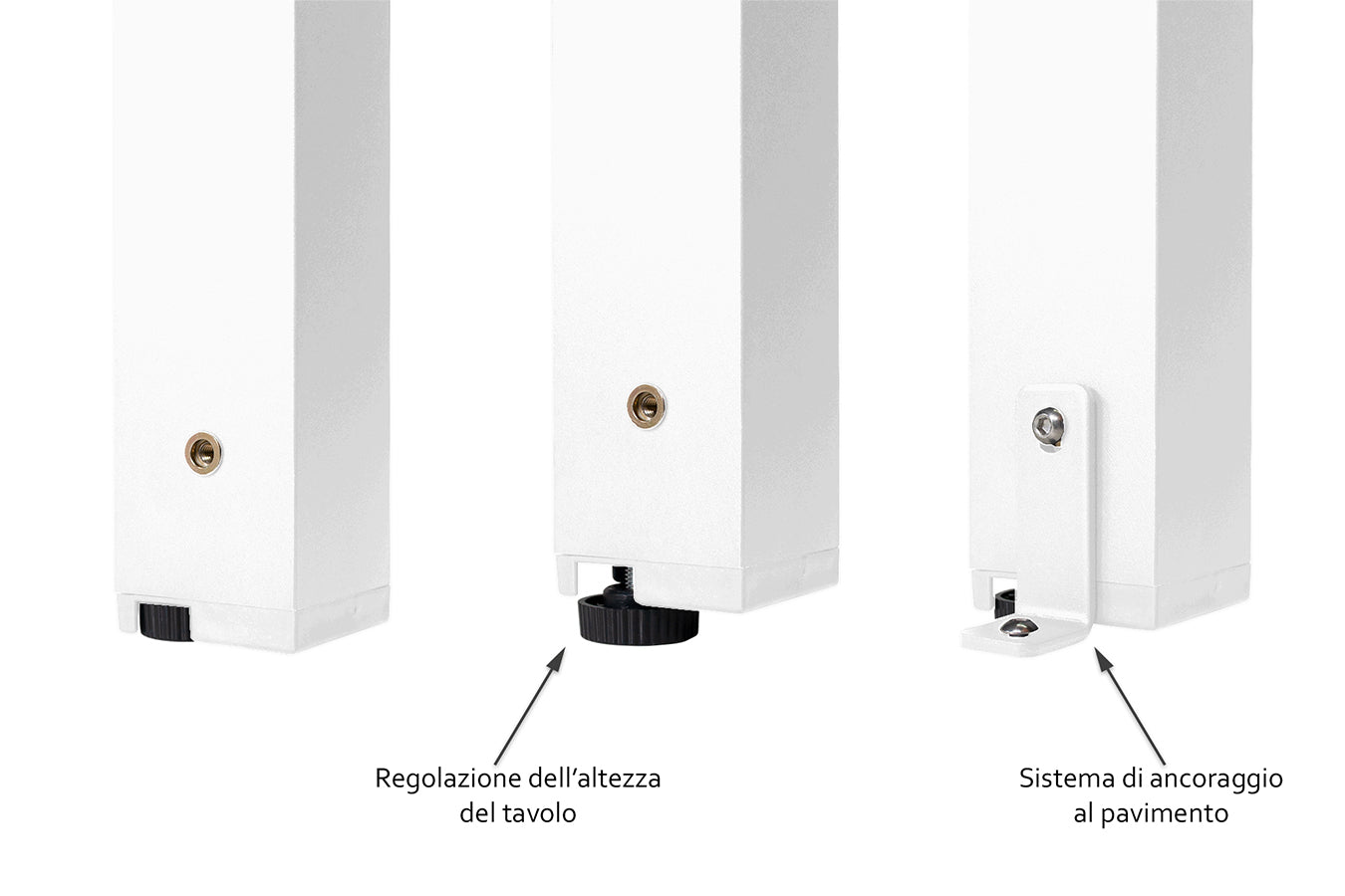 Tavolo da giardino allungabile bianco 135/270 x 90 cm mod. Ares