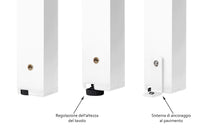 Tavolo da giardino allungabile bianco 135/270 x 90 cm mod. Ares