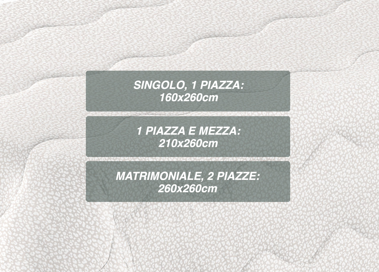 Trapunta Piumone Letto Invernale Imbottita 300gr Microfibra Scaldanotti Zebrato - 2 Piazze - Zebrato